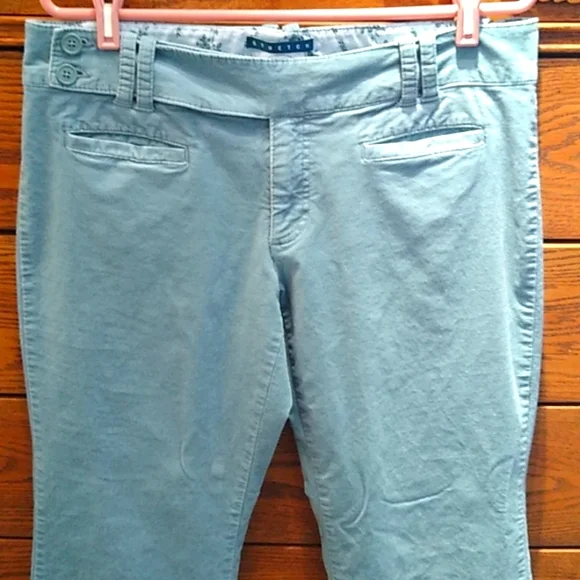 Old Navy Women’s Plush Velour Stretch Pants, light blue color, size 12. - Picture 3 of 4
